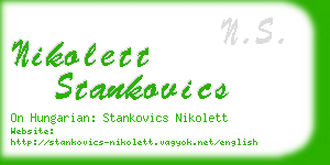 nikolett stankovics business card